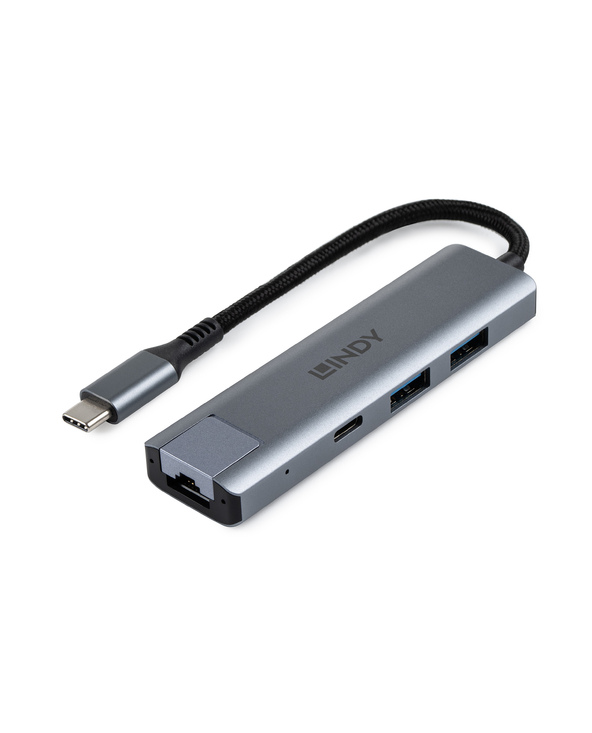 Lindy Hub USB 3.2 Gen 2 Type C & Convertisseur Ethernet Gigabit