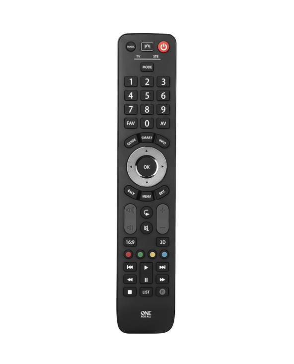 One For All Advanced Evolve 2 télécommande IR Wireless TV, Boitier décodeur TV Appuyez sur les boutons