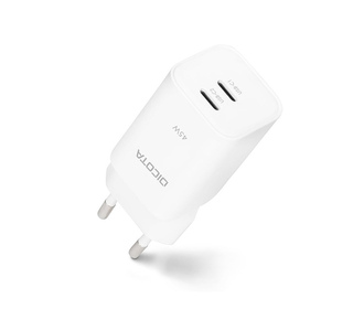 DICOTA D32182 chargeur d'appareils mobiles Ordinateur portable, Smartphone, Tablette Blanc Secteur Charge rapide Intérieure