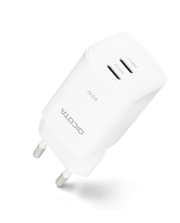 DICOTA D32182 chargeur d'appareils mobiles Ordinateur portable, Smartphone, Tablette Blanc Secteur Charge rapide Intérieure