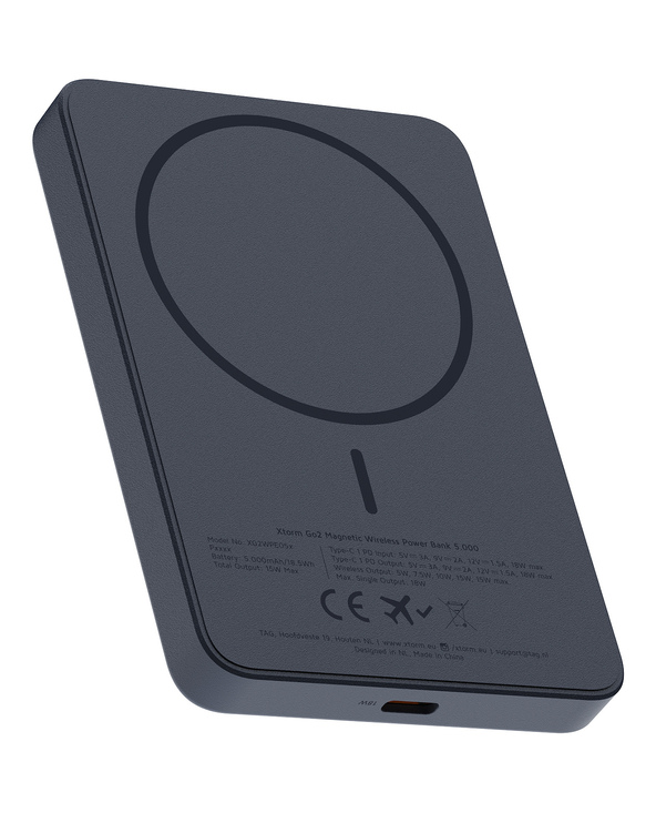 Xtorm XG2WPE059 banque d'alimentation électrique Lithium Polymère (LiPo) 5000 mAh Recharge sans fil Bleu