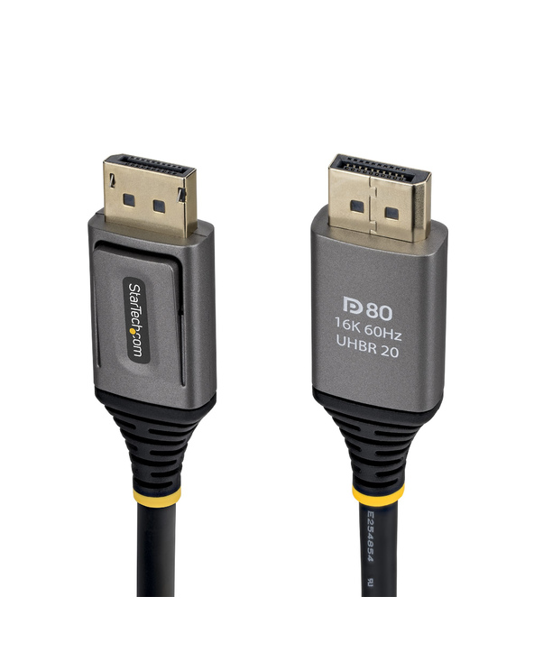 StarTech.com Câble DisplayPort 2.1 de 1,5m, Câble DisplayPort DP80 Certifié VESA, 10K/8K 60Hz Non Compressé, 16K 60Hz/8K 240Hz a