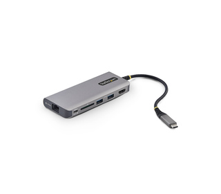 StarTech.com Adaptateur Multiport USB-C vers HDMI, Recharge PD 140W, 4K 60Hz, Hub USB 3 Ports 10 Gbps, Lecteur de Carte SD, 2,5 