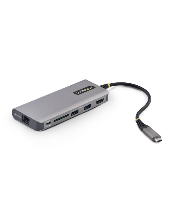 StarTech.com Adaptateur Multiport USB-C vers HDMI, Recharge PD 140W, 4K 60Hz, Hub USB 3 Ports 10 Gbps, Lecteur de Carte SD, 2,5 