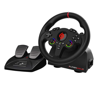 Subsonic Superdrive 220 RS Noir USB Volant + pédales Nintendo Switch, PC, PlayStation 4, Xbox One, Xbox Series S, Xbox Series X