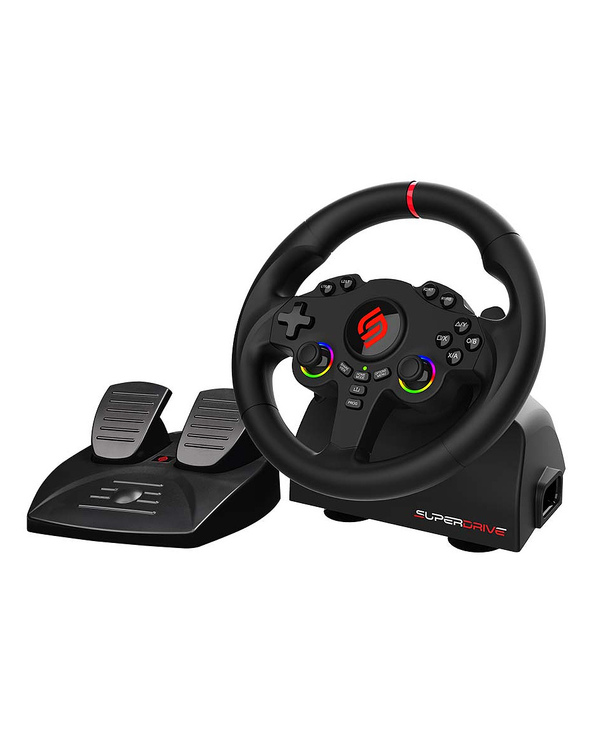 Subsonic Superdrive 220 RS Noir USB Volant + pédales Nintendo Switch, PC, PlayStation 4, Xbox One, Xbox Series S, Xbox Series X