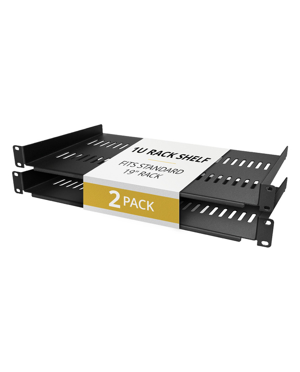StarTech.com Lot de 2 Étagères pour Rack Serveurs 1U, Plateaux en Porte-à-Faux Ventilés pour Montage en Rack, Adaptés aux Racks 