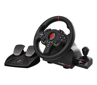 Subsonic Superdrive 220 RS-X Noir USB Volant + pédales + levier de vitesse Nintendo Switch, Nintendo Switch 2, PC, PlayStation 4