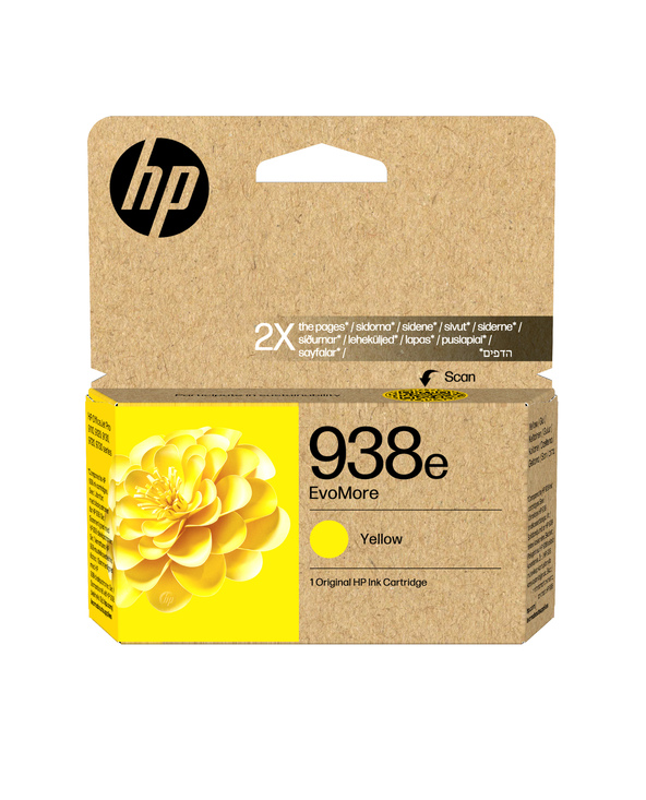 HP 938e Cartouche d’encre authentique Jaune EvoMore
