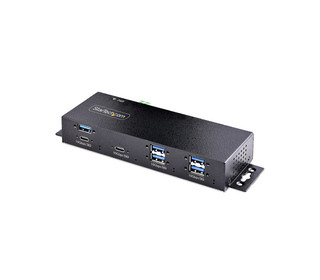 StarTech.com Hub Industriel USB 10Gbps à 7 Ports avec Adaptateur d'Alimentation, Métal, Montable, 5 Ports USB-A et 2 Ports USB-C