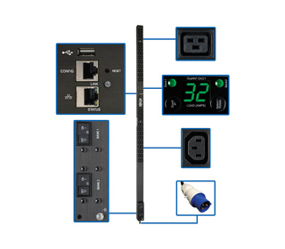 Tripp Lite PDUMNV32HV2LX unité de distribution d'énergie 42 sortie(s) CA 0U Noir