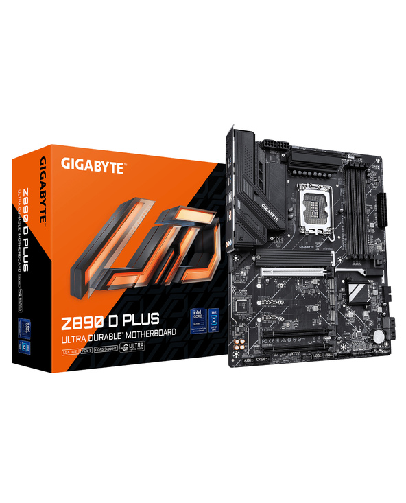 GIGABYTE Z890 D PLUS Carte Mère – Compatible avec les processeurs Intel Core Ultra (Série 2), VRM 12+1+2 phases, jusqu’à 9466 MH