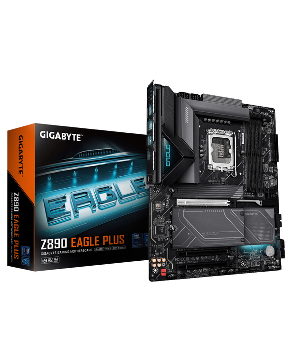 GIGABYTE Z890 EAGLE PLUS Carte Mère – Compatible avec les processeurs Intel Core Ultra (Série 2), VRM 14+1+2 phases, jusqu’à 946