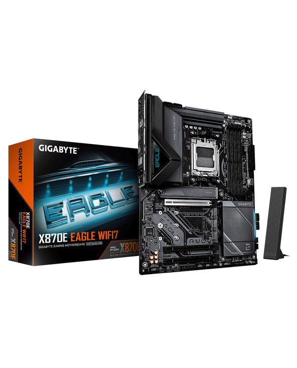 GIGABYTE X870E EAGLE WIFI7 Carte Mère – Compatible avec les processeurs AMD Ryzen 9000, VRM numérique 16+2+2 phases, jusqu’à 820