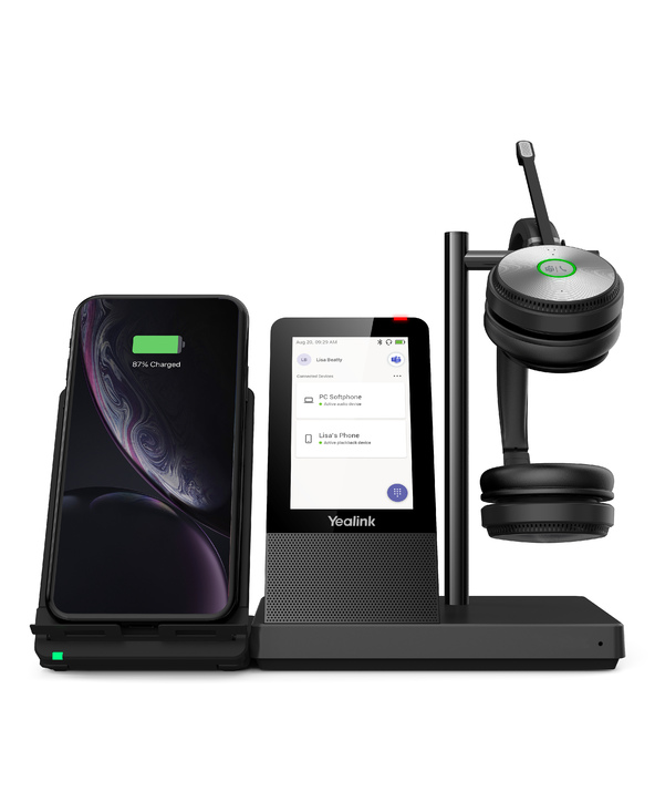 Yealink WH66 Dual Teams Systèmes de conférences audio personnelle Sans fil Arceau Bureau/Centre d'appels USB Type-A Bluetooth So
