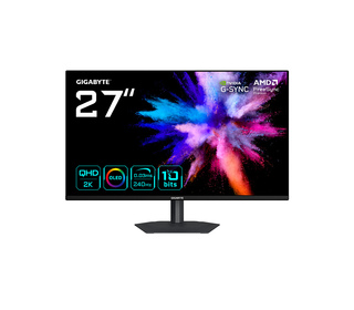 GIGABYTE GO27Q24A MONITEUR GAMING OLED 27” 2K QHD - 2560 X 1440, 240HZ, 0.03MS, 400 CD/M², FREESYNC PREMIUM, G-SYNC COMPATIBLE, 