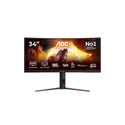 AOC G4 CU34G4CAP 34" LCD UltraWide Quad HD 1 ms Noir, Rouge