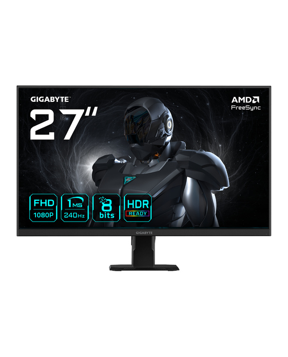 GIGABYTE GS27F2 MONITEUR DE JEU 27" FHD - 1920 X 1080, 240HZ, 1MS, 300 CD/M², FREESYNC, HDR READY, HDMI 2.0, DISPLAYPORT 1.4 LCD