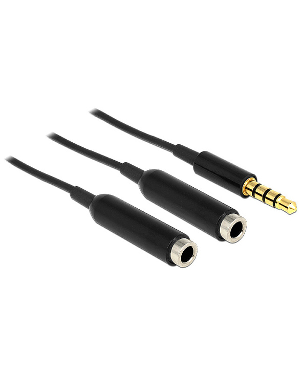 DeLOCK 65575 câble audio 0,25 m 3,5mm 2x3.5mm Noir