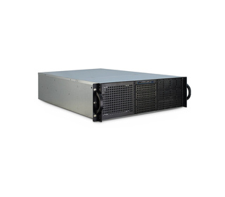 Inter-Tech 3U-30255 Rack Noir, Acier inoxydable