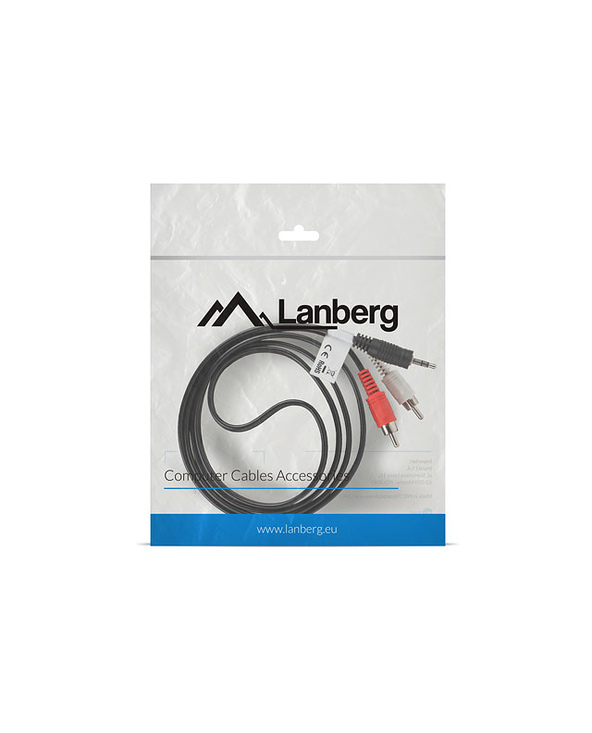 Lanberg CA-MJRC-10CC-0015-BK câble audio 1,5 m 3,5mm 2xRCA Noir