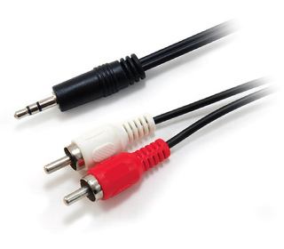 Equip 14709207 câble audio 2,5 m 3,5mm 2xRCA Noir