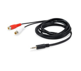 Equip 147093 câble audio 250 m 2xRCA 3,5mm Noir