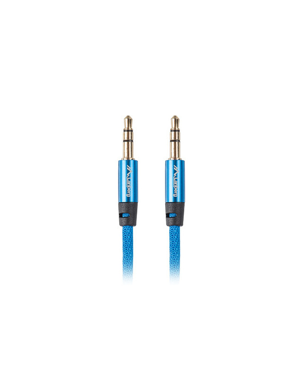 Lanberg CA-MJMJ-10CU-0020-BL câble audio 2 m 3,5mm Bleu