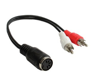 Alcasa AD-2CS5B câble audio 0,2 m 2xRCA DIN (5-pin) Noir, Rouge, Blanc