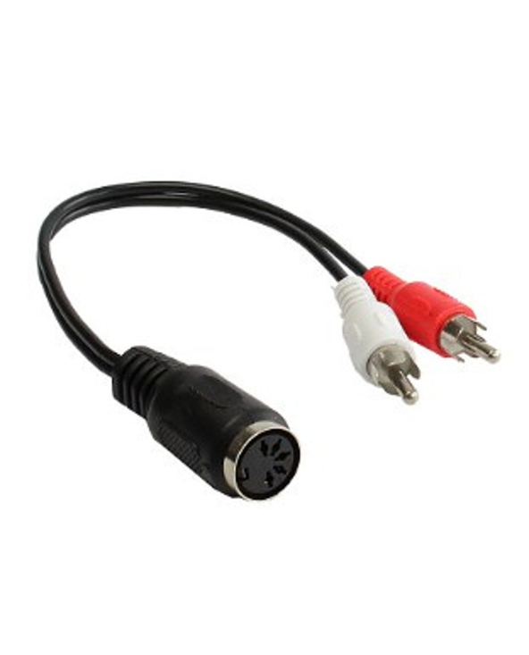 Alcasa AD-2CS5B câble audio 0,2 m 2xRCA DIN (5-pin) Noir, Rouge, Blanc