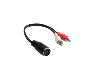 Alcasa AD-5B2CS câble audio 0,2 m 2xRCA DIN (5-pin) Noir, Rouge, Blanc