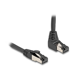 DeLOCK RJ45 câble de réseau Cat.8.1 S/FTP, coudé 90° haut / droit 1 m, noir
