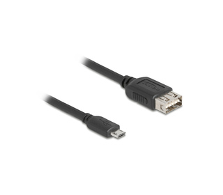DeLOCK 81518 câble USB USB 2.0 1 m Micro-USB B USB A 0,48 Gbit/s Noir