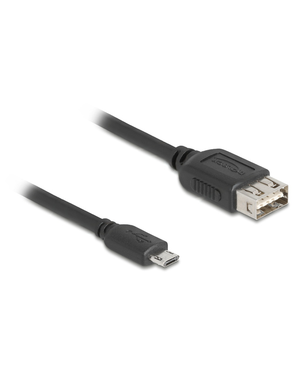 DeLOCK 81518 câble USB USB 2.0 1 m Micro-USB B USB A 0,48 Gbit/s Noir