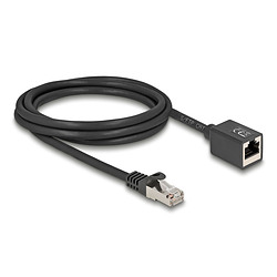 DeLOCK 90309 câble de réseau Noir 2 m Cat6a S/FTP (S-STP) Rond
