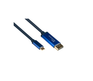 Alcasa 4812-CSF015B câble vidéo et adaptateur 1,5 m USB Type-C DisplayPort Bleu