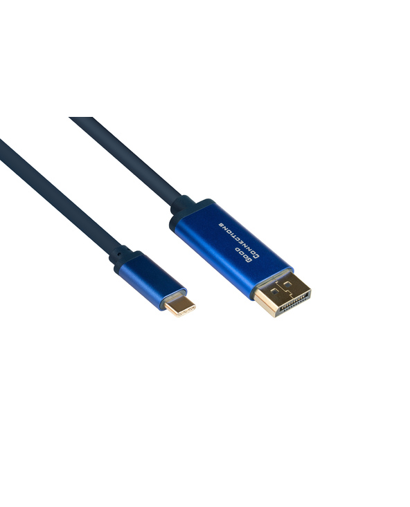 Alcasa 4812-CSF015B câble vidéo et adaptateur 1,5 m USB Type-C DisplayPort Bleu