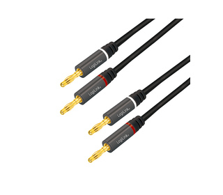 LogiLink CA1210 câble audio 3 m 2xconnecteur banane Noir