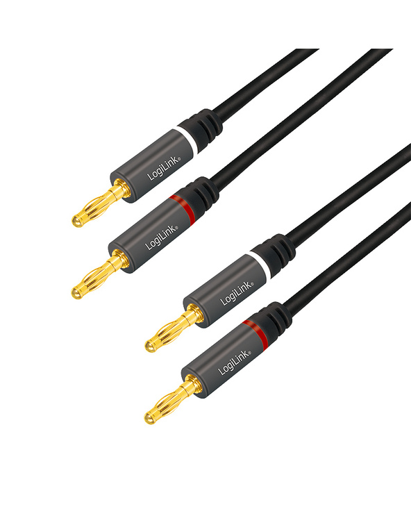 LogiLink CA1210 câble audio 3 m 2xconnecteur banane Noir