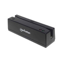 Manhattan Lecteur de cartes à bande magnétique USB-A, lecteur triple piste, décodage type clavier (keyboard wedge), câble de 1,5