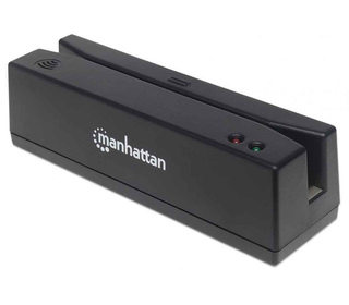 Manhattan Lecteur de cartes à bande magnétique USB-A, lecteur triple piste, décodage type clavier (keyboard wedge), câble de 1,5