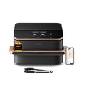 Cosori Dual Blaze Twinfry Chef Edition Double 10 L Autonome 2800 W Friteuse d’air chaud Gris foncé, Or rose