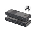 StarTech.com 206UE-TB5USB4DOCK station d'accueil Avec fil Thunderbolt 5 Noir, Gris