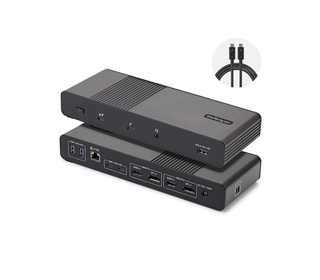 StarTech.com 206UE-TB5USB4DOCK station d'accueil Avec fil Thunderbolt 5 Noir, Gris
