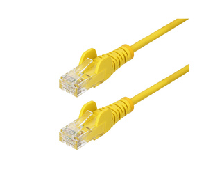 StarTech.com Câble Ethernet CAT6 Jaune Fin de 1,5m, Sans Accroc, 100W PoE, UTP, LSZH, Fil de Cuivre Pur 28AWG, Cordon Patch Rése