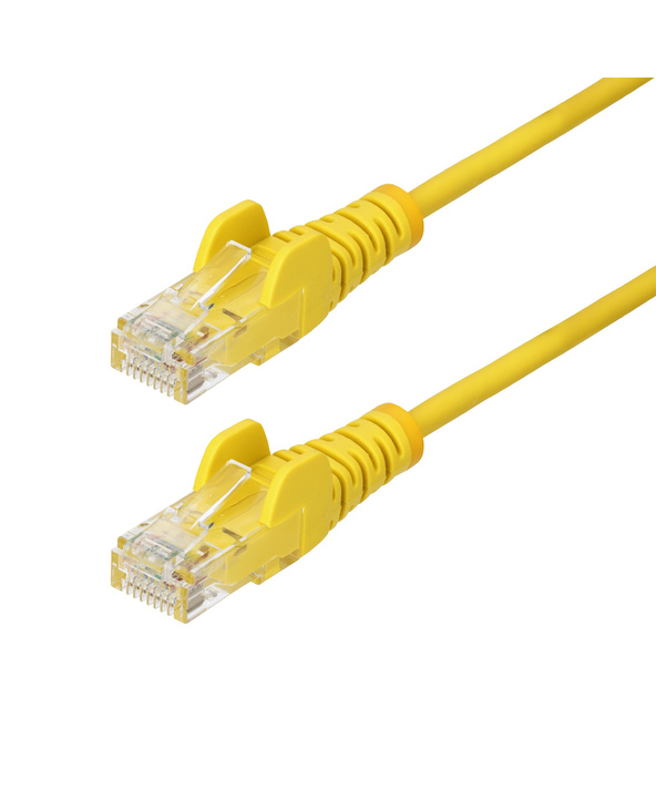 StarTech.com Câble Ethernet CAT6 Jaune Fin de 1,5m, Sans Accroc, 100W PoE, UTP, LSZH, Fil de Cuivre Pur 28AWG, Cordon Patch Rése