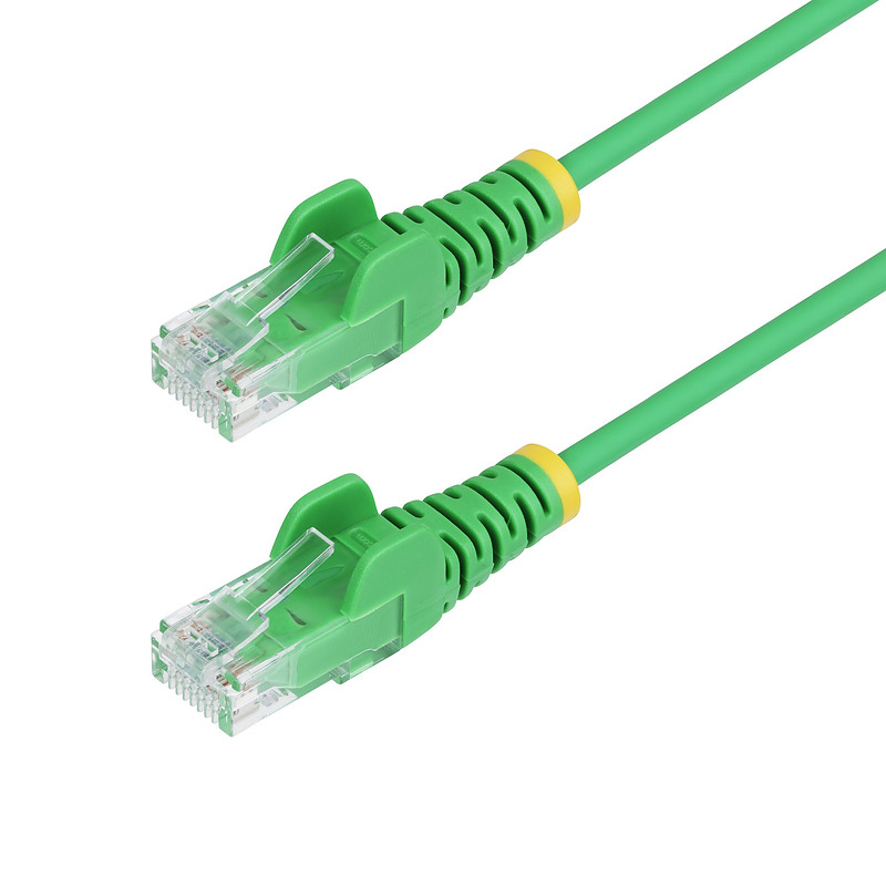 StarTech.com Câble Ethernet CAT6 Vert Fin de 1,5m, Sans Accroc, 100W PoE, UTP, LSZH, Fil de Cuivre Pur 28AWG, Cordon Patch Résea
