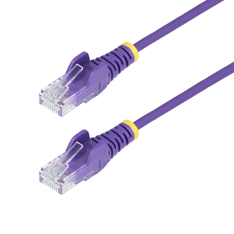 StarTech.com Câble Ethernet CAT6 Violet Fin de 1,5m, Sans Accroc, 100W PoE, UTP, LSZH, Fil de Cuivre Pur 28AWG, Cordon Patch Rés
