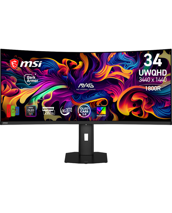 MSI MAG 341CQP QD-OLED X28 34" UltraWide Quad HD 0,03 ms Noir