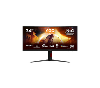 AOC G4 CU34G4ZCA 34" Wide Quad HD 1 ms Noir, Rouge
